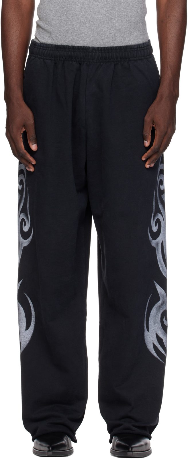 Black Graffiti Sweatpants 262669M190008