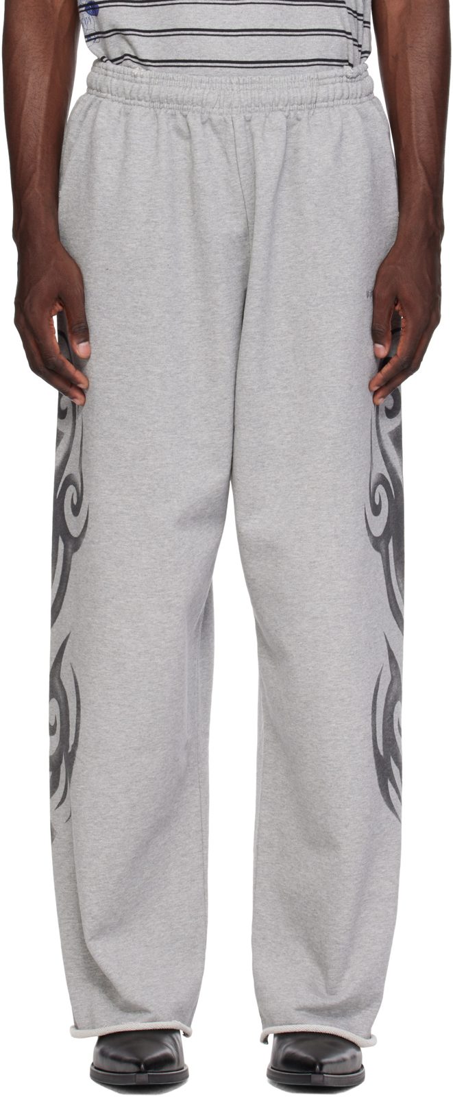 Gray Graffiti Sweatpants 262669M190009