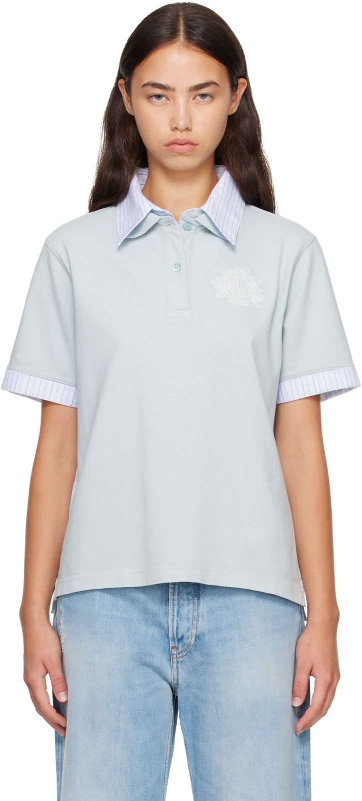 Blue Layered Logo Polo 262129F108004