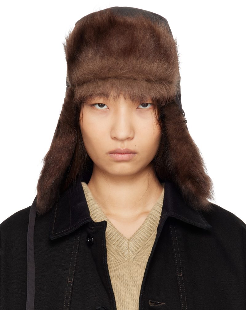 Brown Fuzzy Chapka Hat 262646F014001