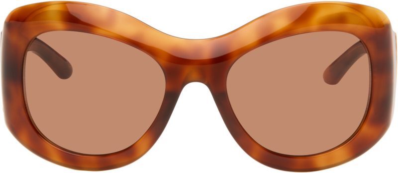 Orange Round Frame Sunglasses 262451F005040