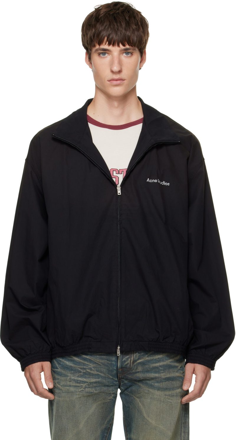 Black Washed Logo Jacket 262129M180008