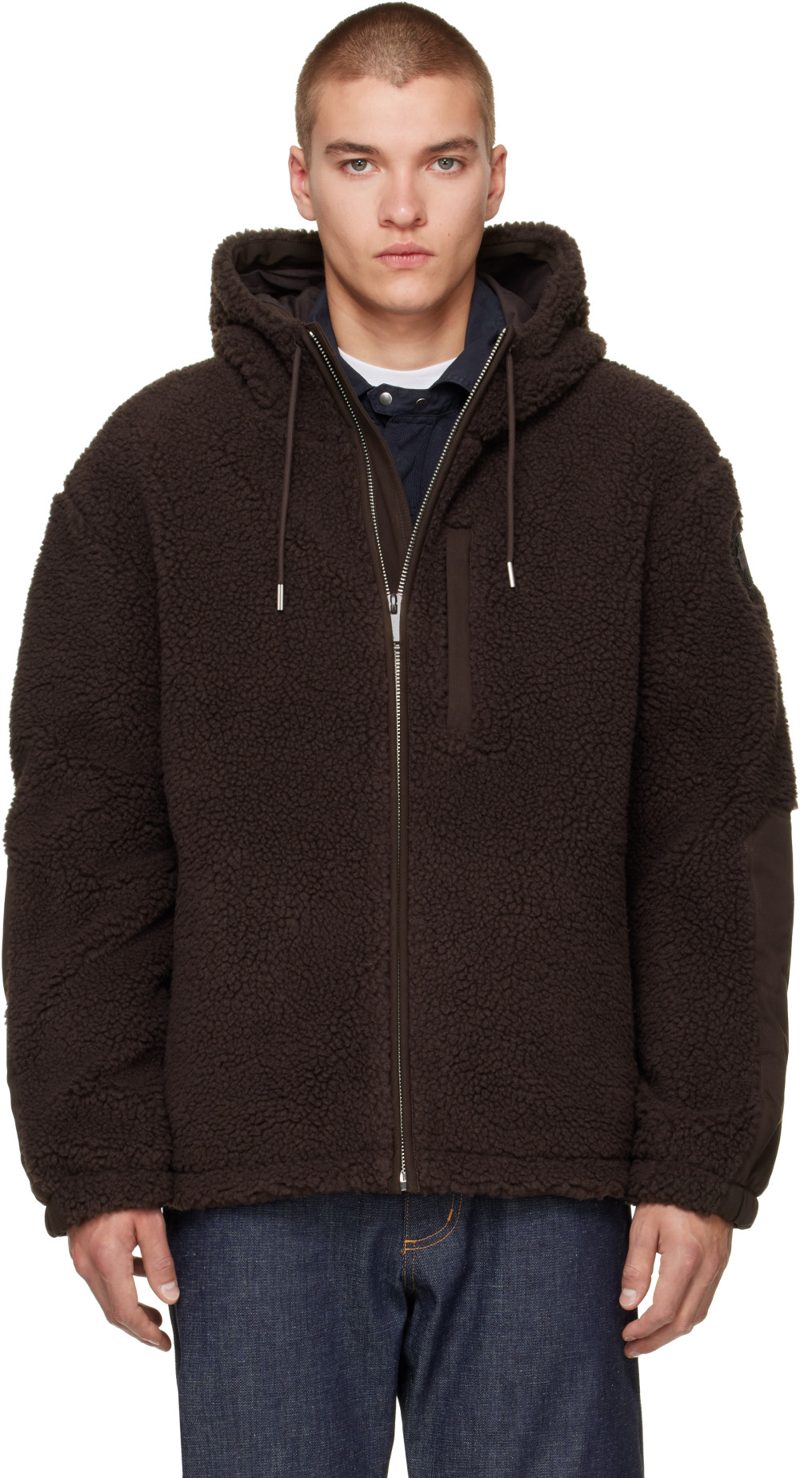 Brown Harrier Full Zip Fleece Jacket 262014M180004