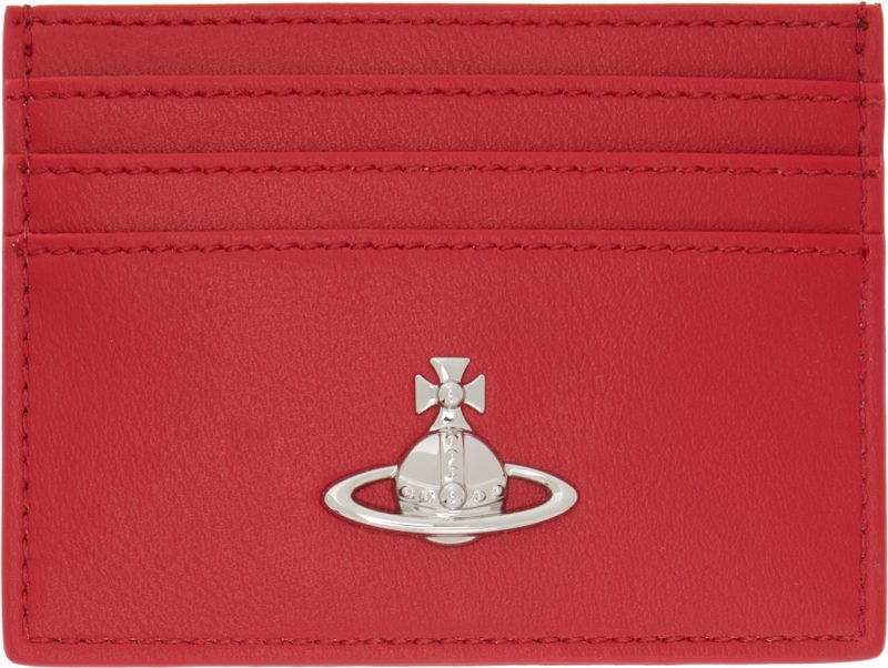 Red Flat Card Holder 262314M163093