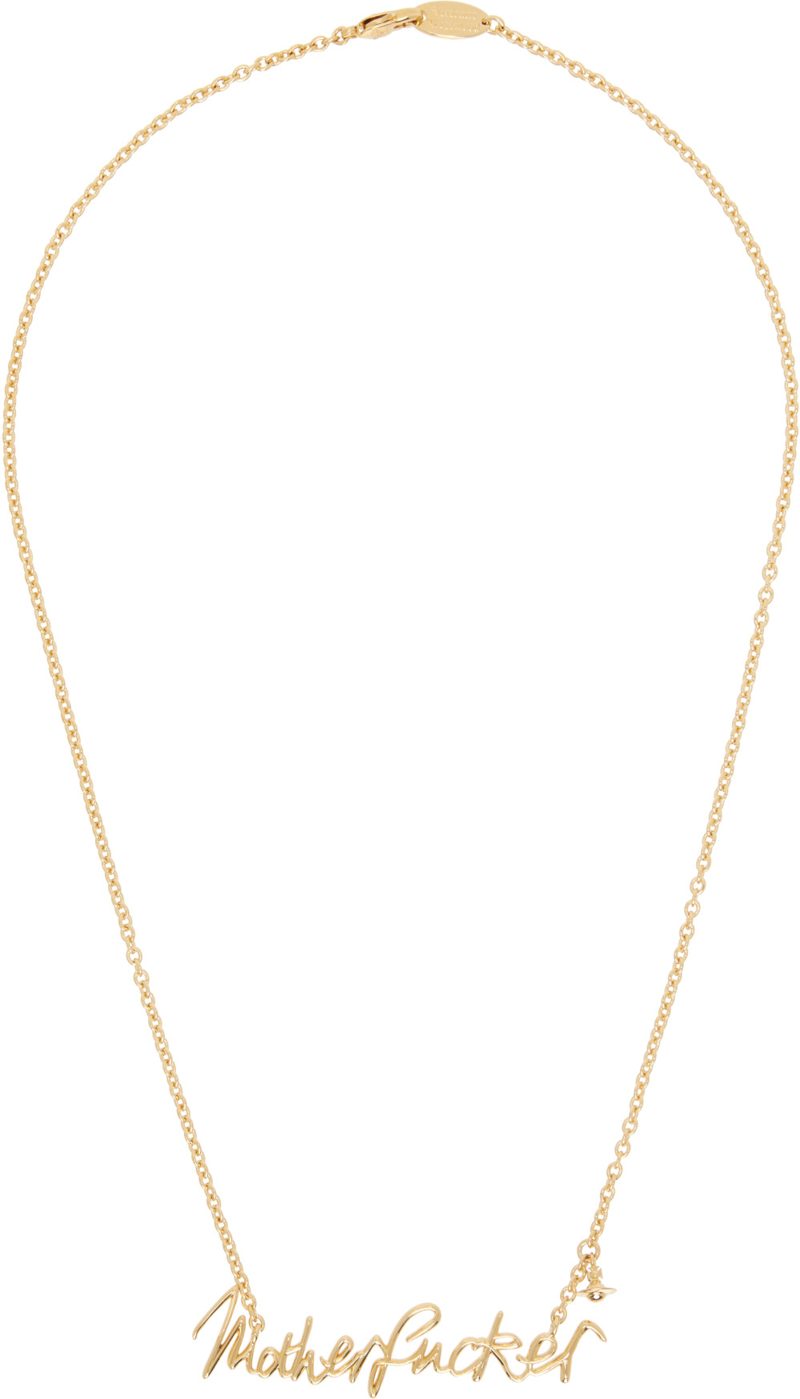 Man. Motherfucker Pendant Necklace 262314M145022