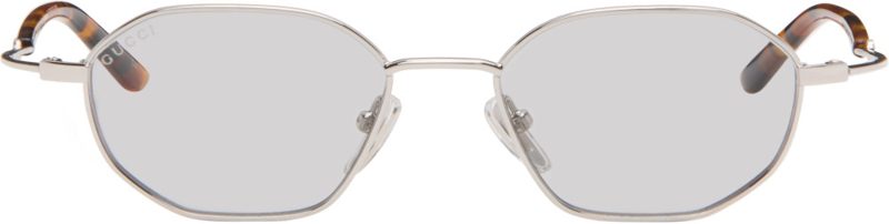 Silver Emblem Directional Sunglasses 262451M134050