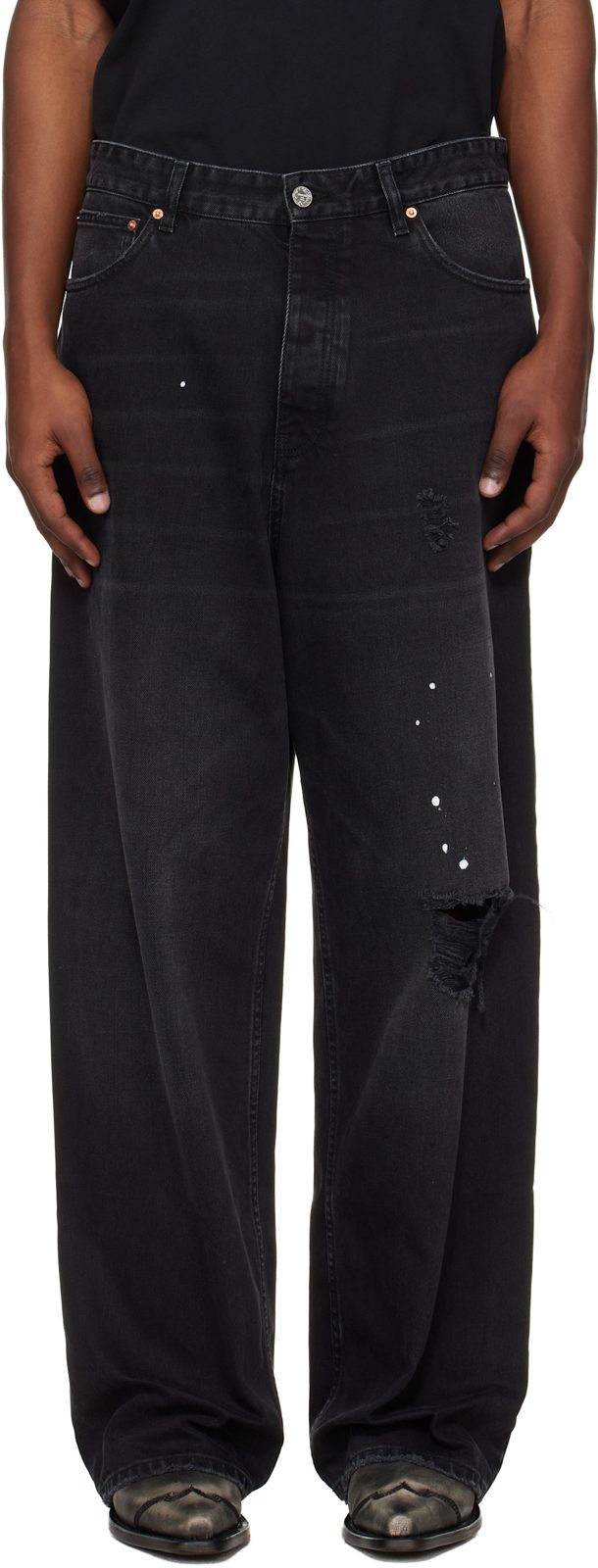 Black Ripped Jeans 261669M186008
