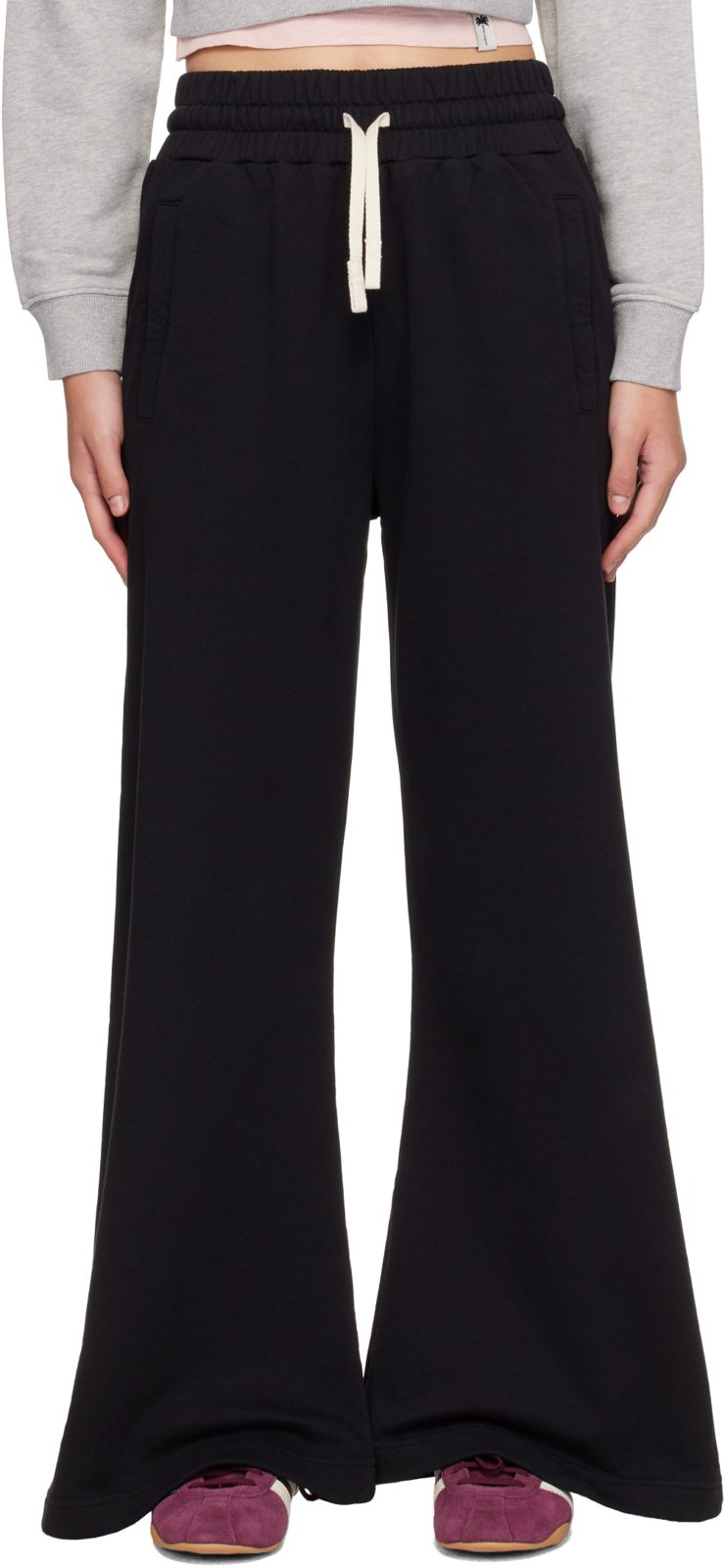 Black Curved Logo Sweatpants 262695F086000