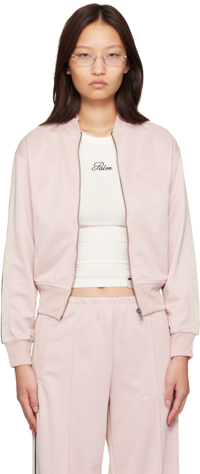 Pink Classic Logo Track Jacket 262695F097000