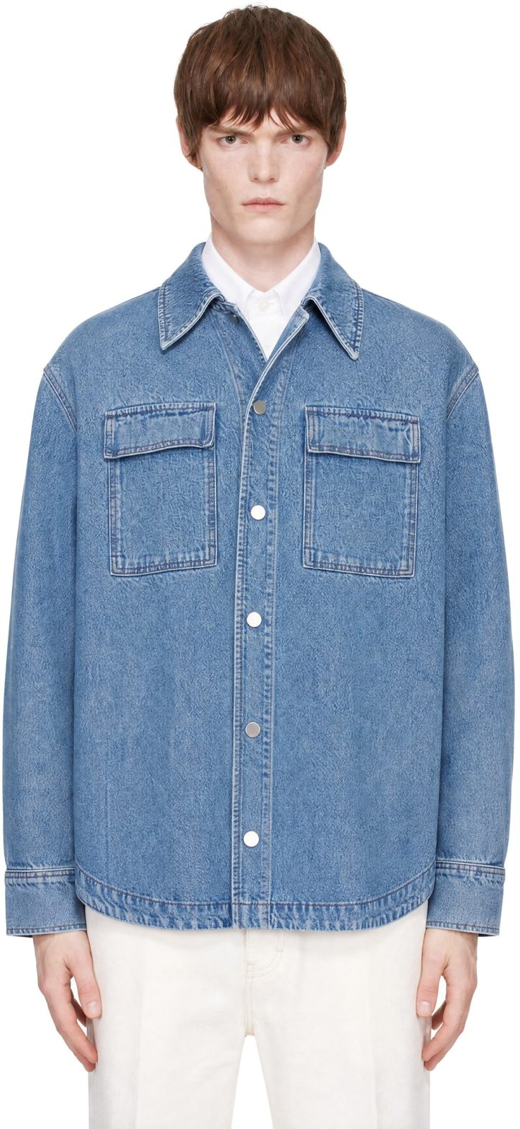 Blue Camp Collar Overshirt 262482M192006