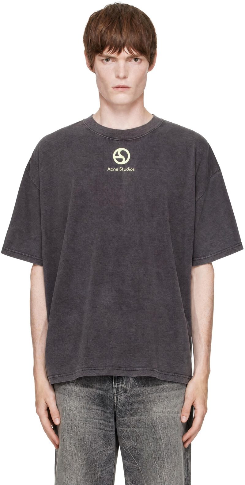 Gray Logo T-shirt 252129M213040