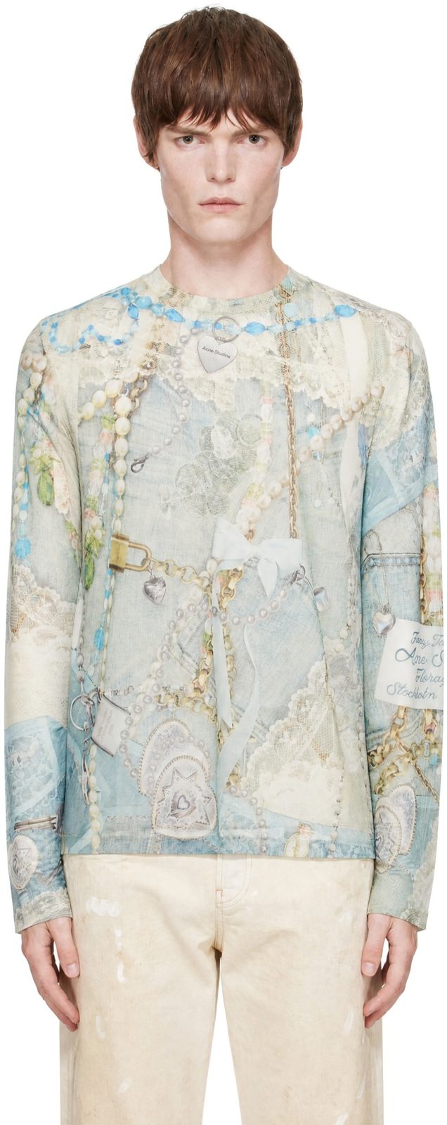 Multicolor Long Sleeve Print T-shirt 252129M213067