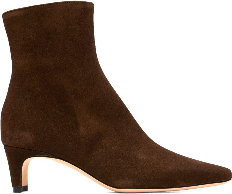 Staud Brown Wally Ankle Boots 262386F113005