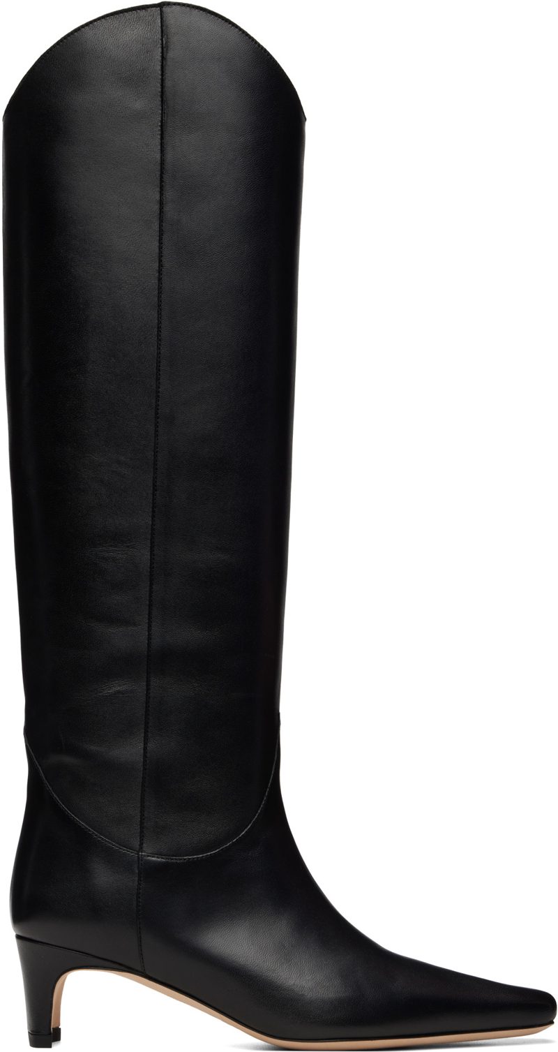 Staud Black Western Wally Tall Boots 262386F115002