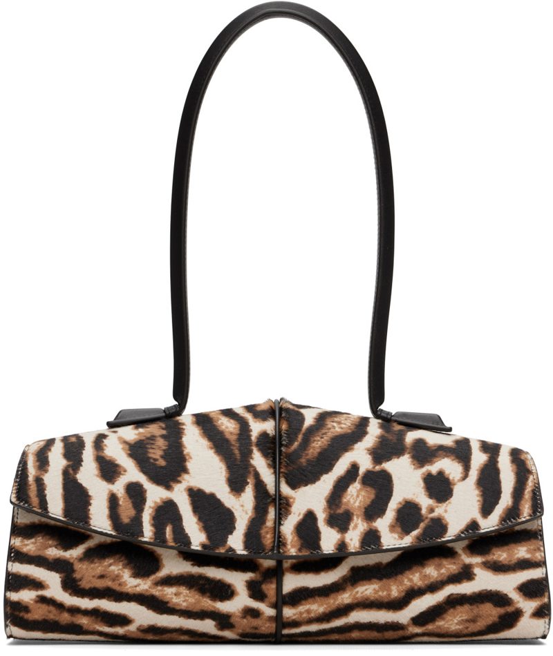 Brown & Beige Linea Shoulder Bag 262249F048029