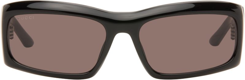 Black Rectangular Frame Sunglasses 262451M134058