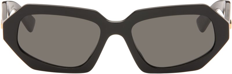 Black Classic Oval Sunglasses 262798M134025