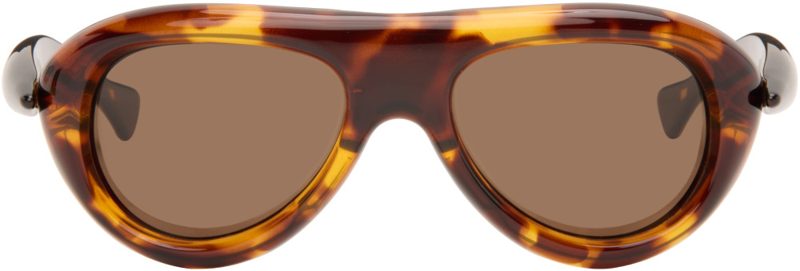 Brown Sardine Aviator Sunglasses 262798M134005