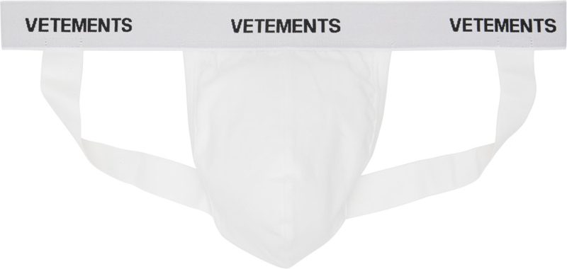 White Logo Jockstrap 262669M217000