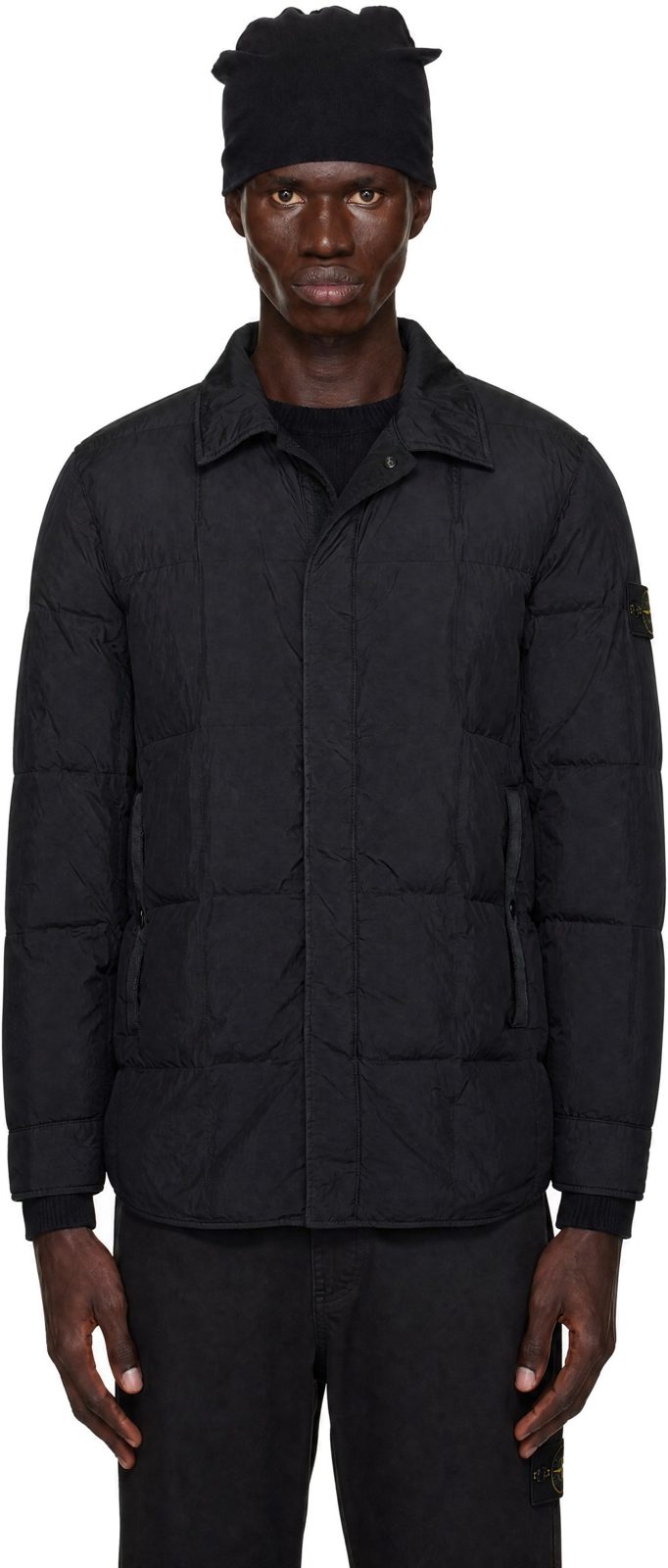 Black 4100033 Micro Twill Down Jacket 262828M180038