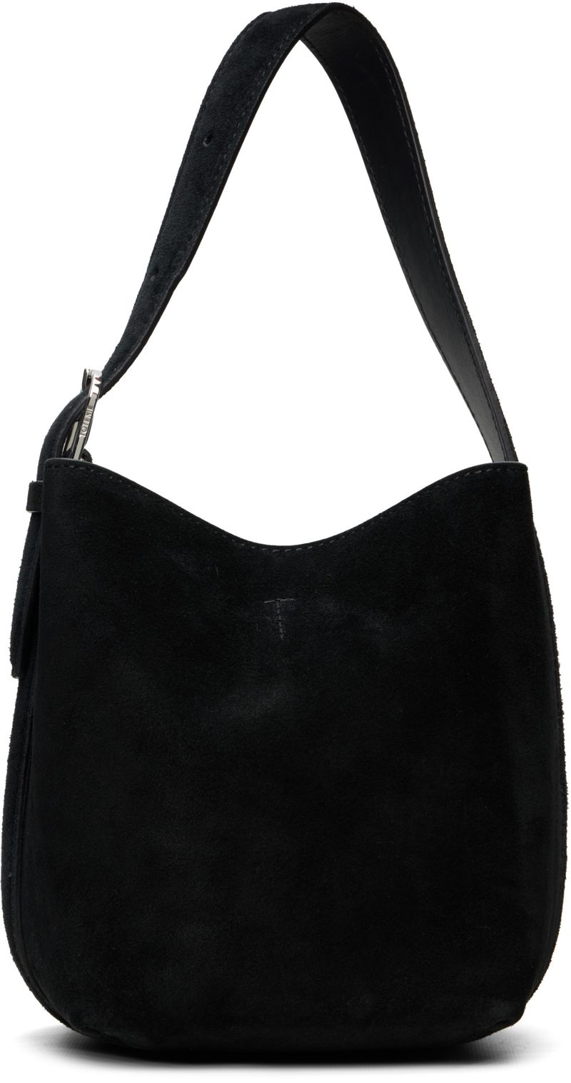 TOTEME Black Small Belted Suede Tote 262771F049022