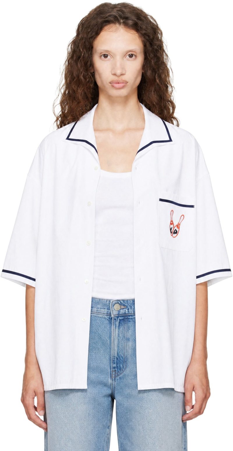White [겐조] Paris Bowling Shirt 231387F109009