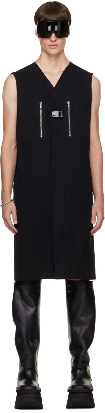 Black Tower Long Vest 262232M185005