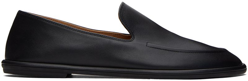 The Row Black Canal Loafers 241359F121001