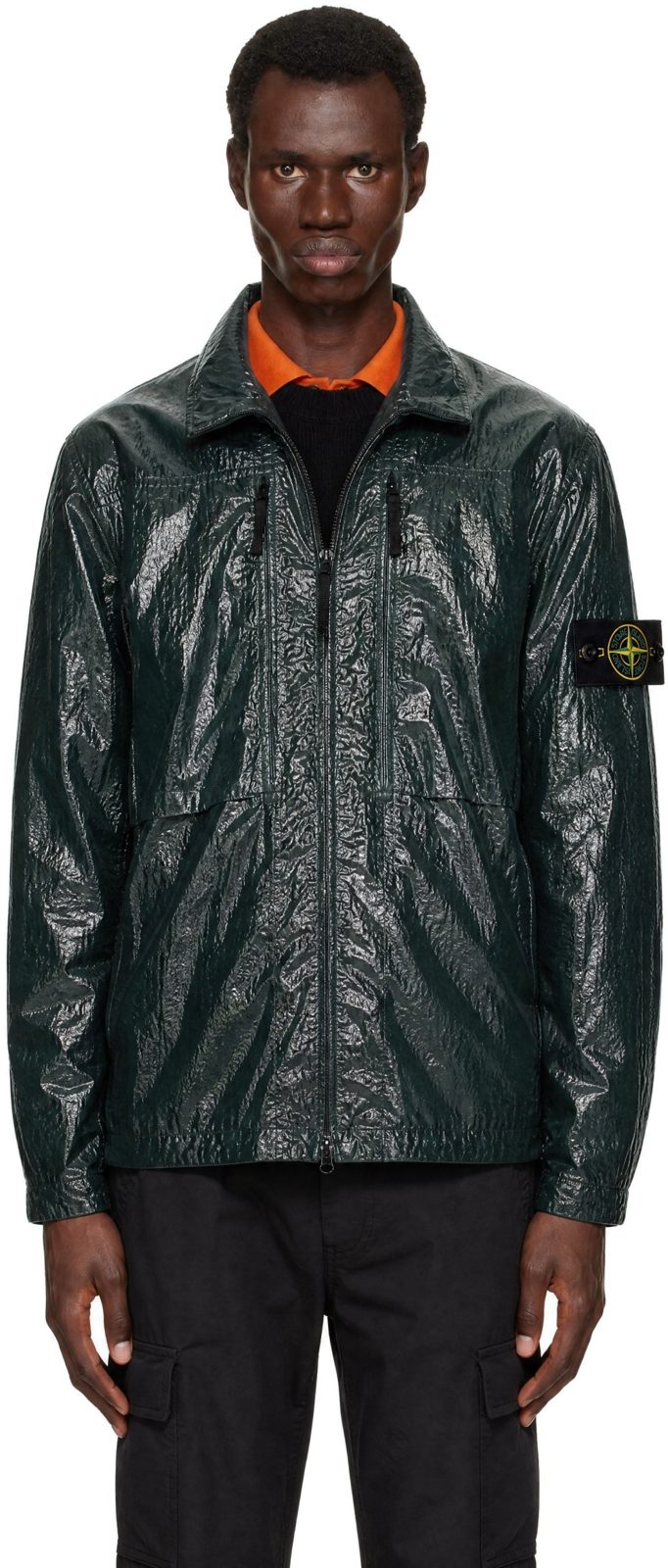 Green 1200031 Nylon Lucido Jacket 262828M192013