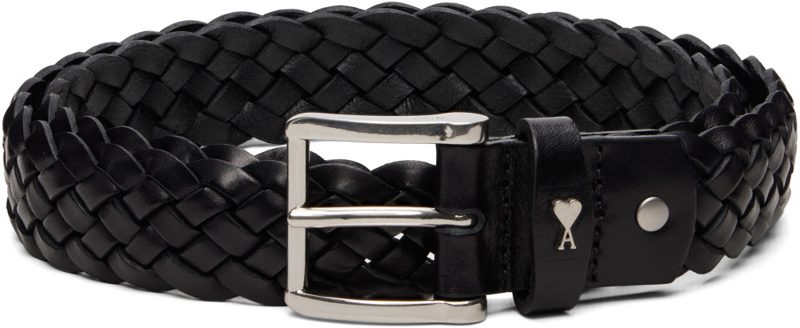 Black Braided Paris Belt 262482M131001