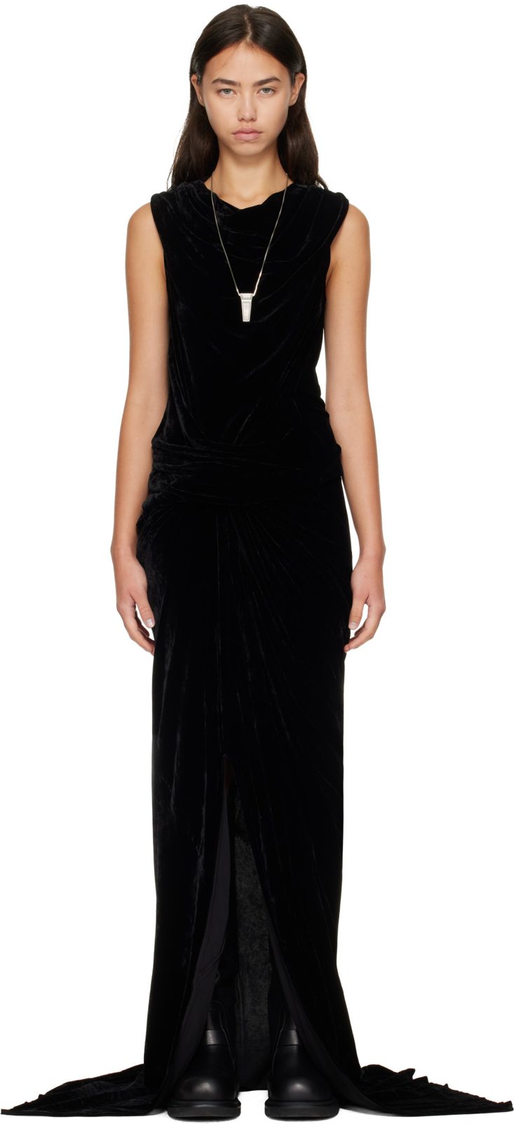 Black Tower Strutter Maxi Dress 262232F055023