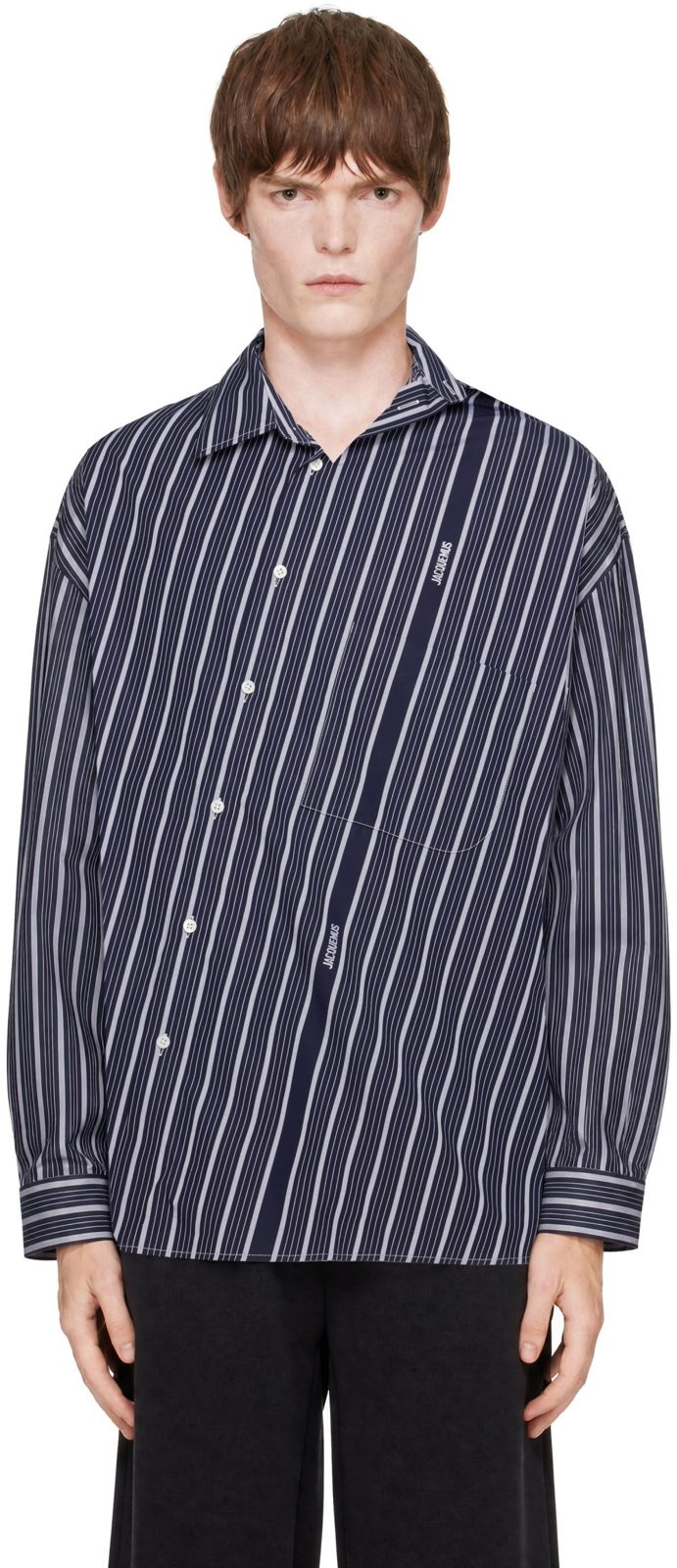 Navy The Cuadro Shirt 252553M192000