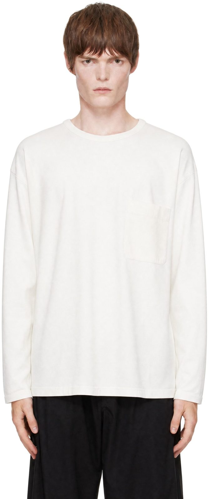 White Long Sleeve T-shirt 252646M213001