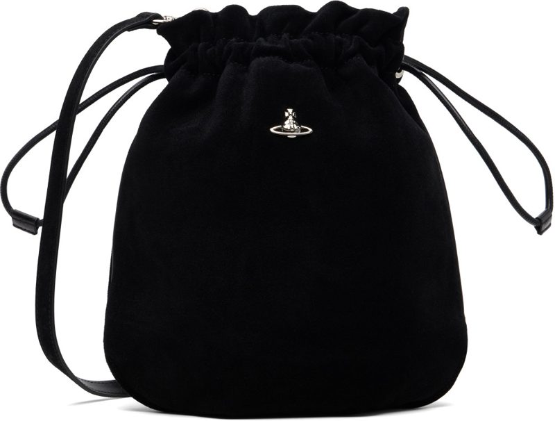 Black Drawstring Pouch Bag 262314F048049