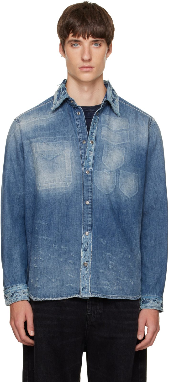 Blue D-Simply Denim Shirt 262001M192003