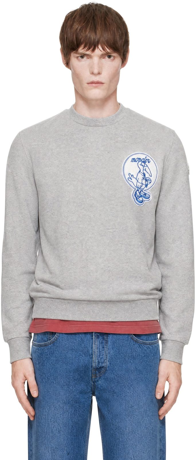 Gray Mon Duck Patch Sweatshirt 252111M204019