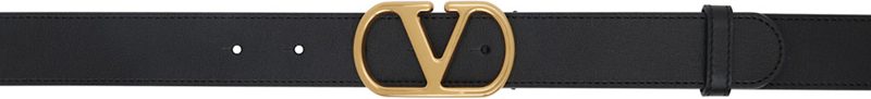 Black VLogo Signature Belt 251476M131000