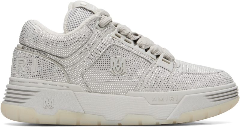 Gray Crystal MA-1 Sneakers 262886M237075