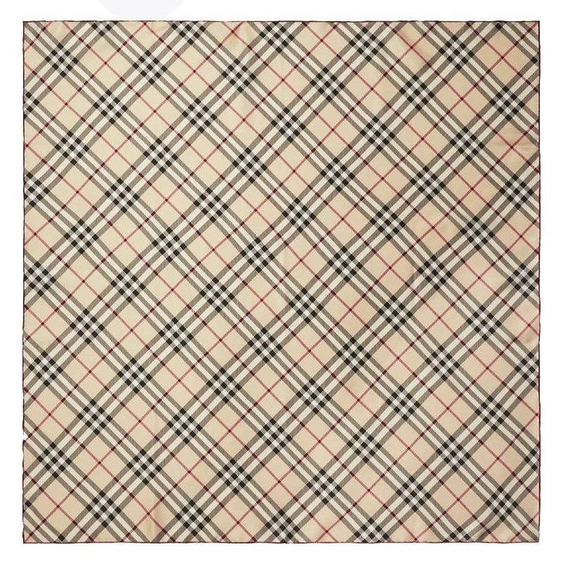 Check Silk Square Scarf