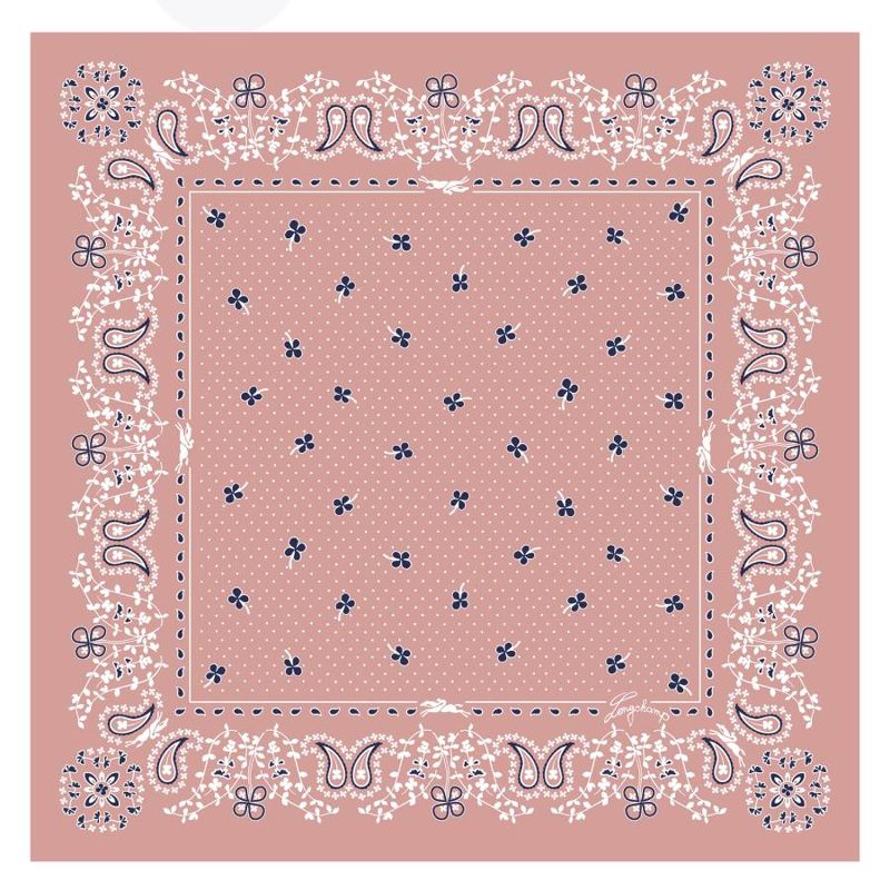 Longchamp French Bandana Square Silk Scarf