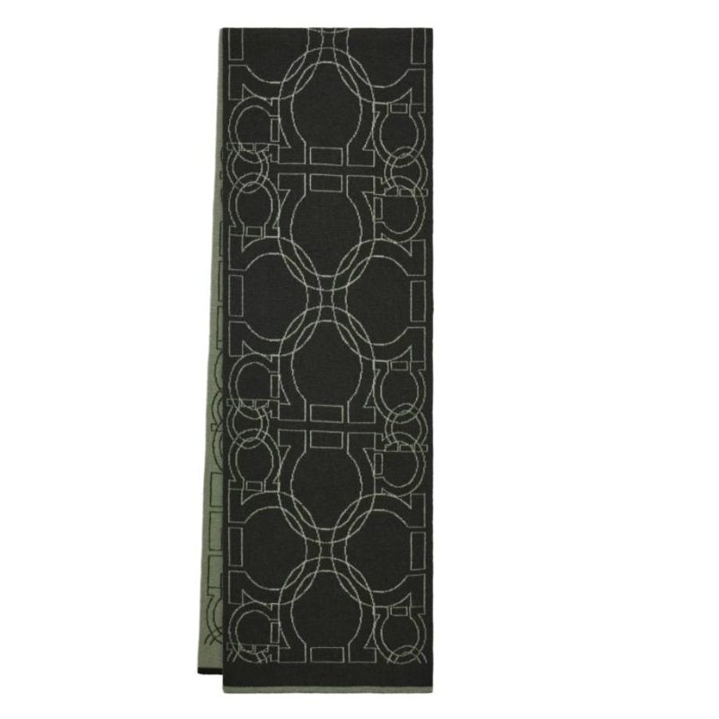 Cashmere Blend Two-Tone Gancini Scarf
