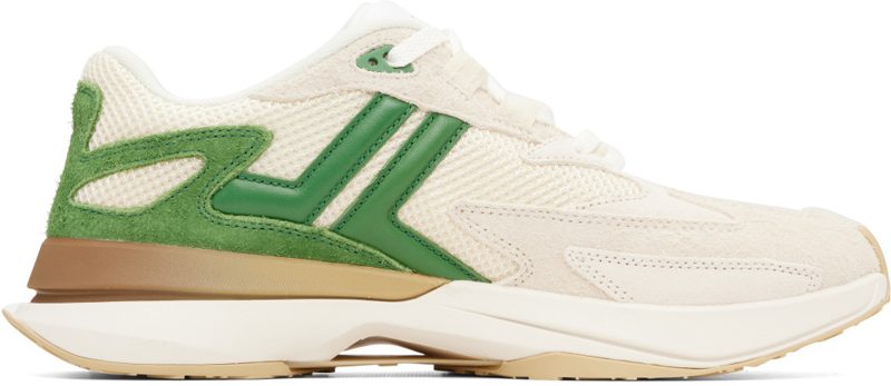 Beige & Green JLA Sneakers 262254M237017