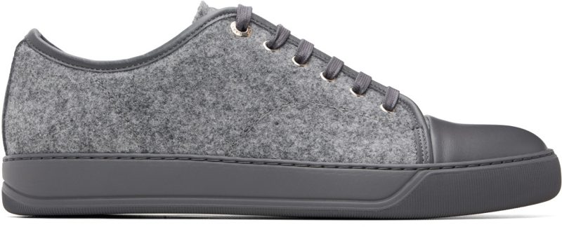 Gray DBB1 Felt & Nappa Leather Sneakers 262254M237044