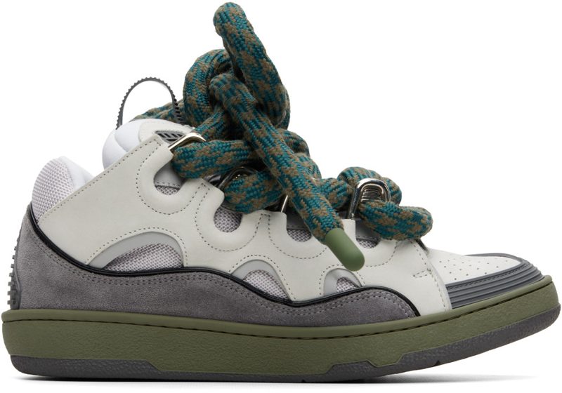 Gray Curb Snake Sneakers 262254M237013