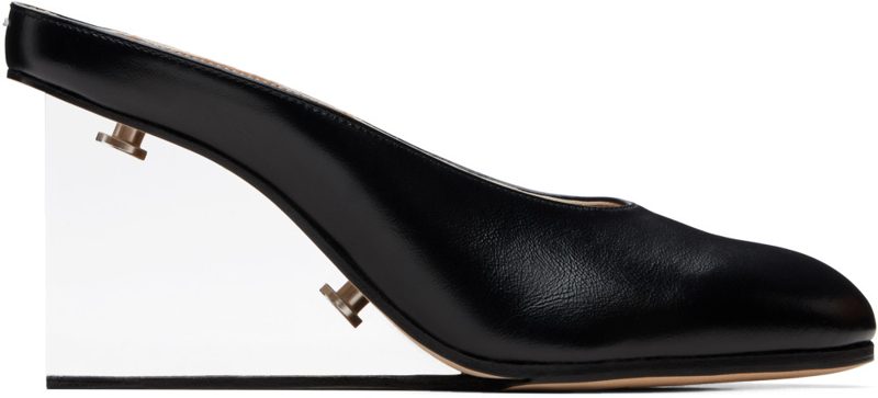 Black Plexi Pump Mules 262168F122007