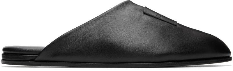 Black Label Nappa Leather Mule Flats 262278F121001