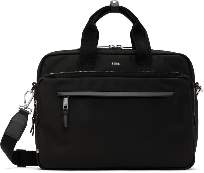 Black Removable Shoulder Strap Document Briefcase 262085M167009