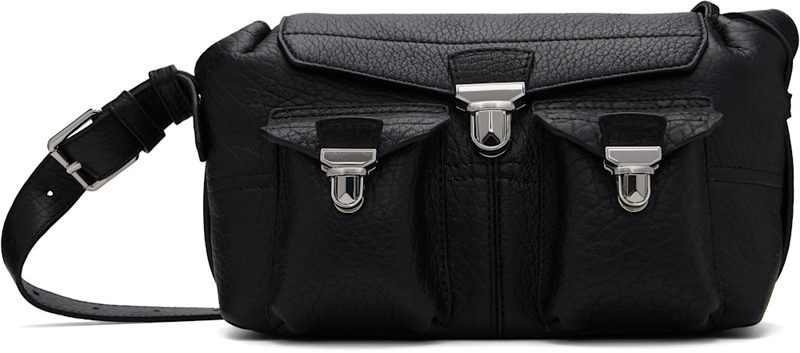 Black Bubble Lambskin Mini Soft Gear Bag 262646F048051