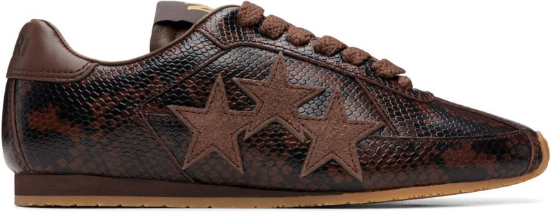 Brown Python Pacific Flat Sneakers 262886F128022