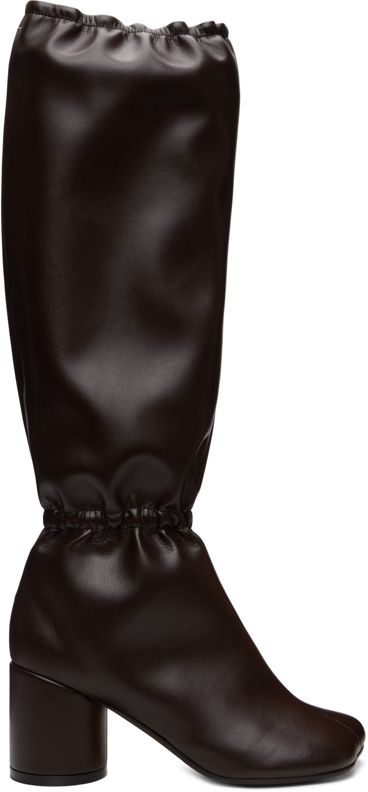 Brown Elasticated Anatomic Knee-High Boots 262188F115004
